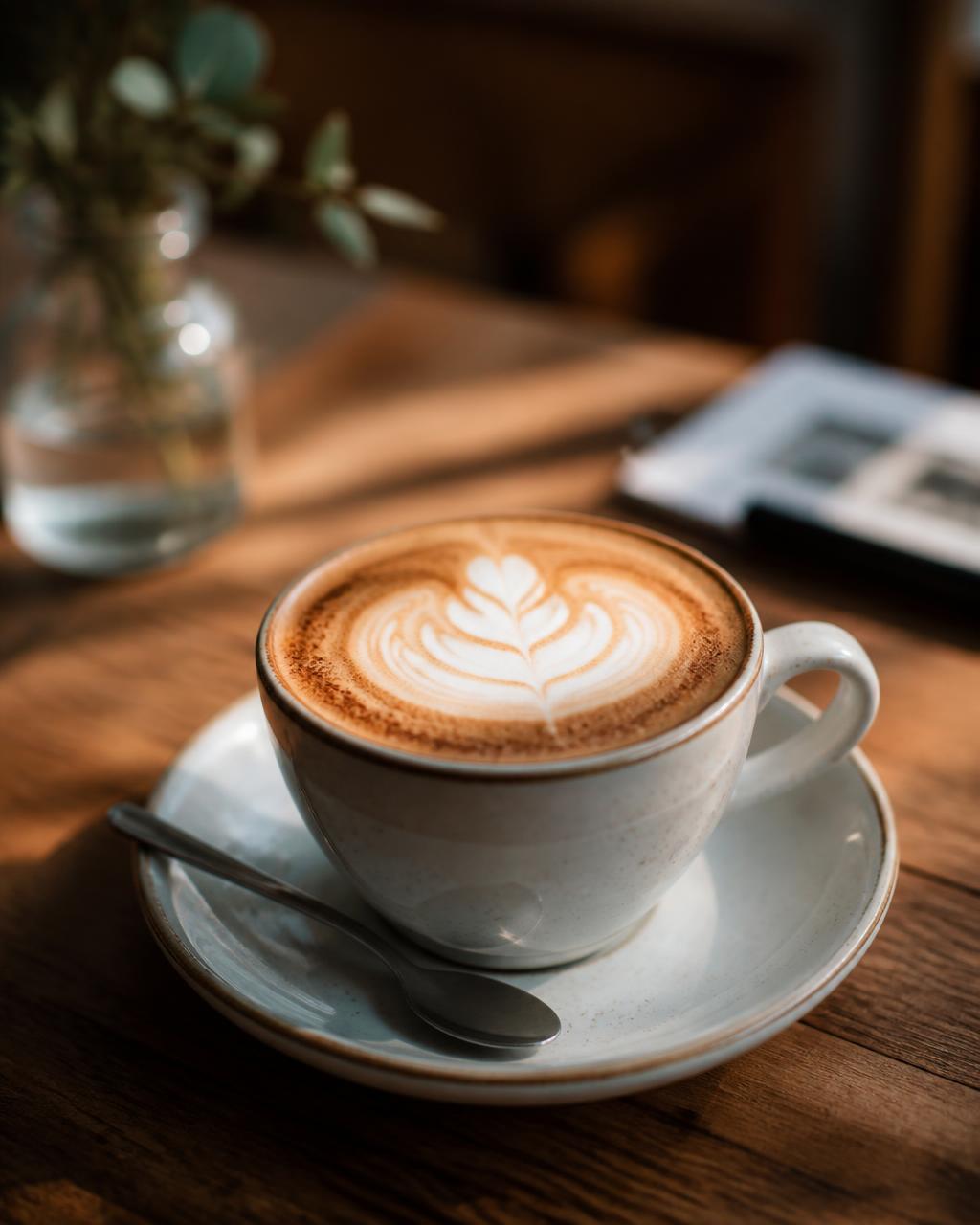 Cappuccino cup on a saucer